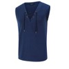 Clearlove Men's Tank Top Sleeveless Shirts V Neck Lace Up Retro Boho Shirts Summer Casual Tops - 3 of 4