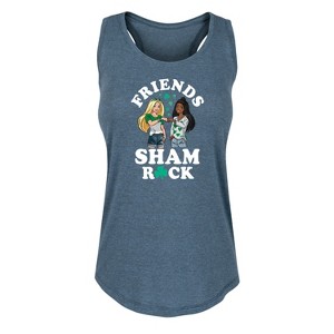 Women's - Barbie - St. Patrick's Day Friends Sham Rock Graphic Racerback Tank - 1 of 4