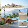 VisioGear Patio Umbrellas, Cantilever Umbrella with 8 Ribs, Outdoor Sun Shade with Wind Vent for Lawn Garden Pool, Beige, 117.6"*84.72"*117.6" - 4 of 4