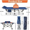 Sportneer Camping Cot with Comfortable Mattress Cots for Sleeping with Pad Heavy Duty Camping Bed Sleeping Cot Include Carry Bag - 4 of 4