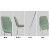 CAVINAS Linen Upholstered Dining Chairs Set of 4,Fabric Kitchen Chairs with Sturdy Metal Legs,Dining Room Chairs for Dining Table,Office - 3 of 4