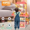 Babyluv"Interactive Kids Kitchen Play Set with 50+ Accessories, Realistic Lights & Sounds for Ages 3+"Pink - 4 of 4