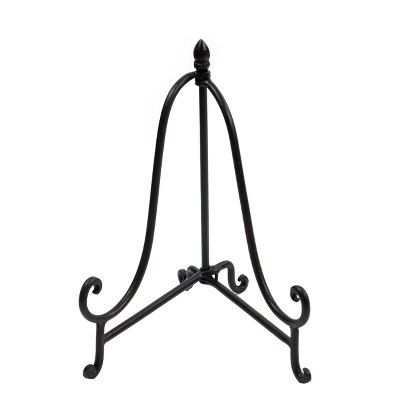 VIP Metal 11.5 in. Black Scrollwork Easel