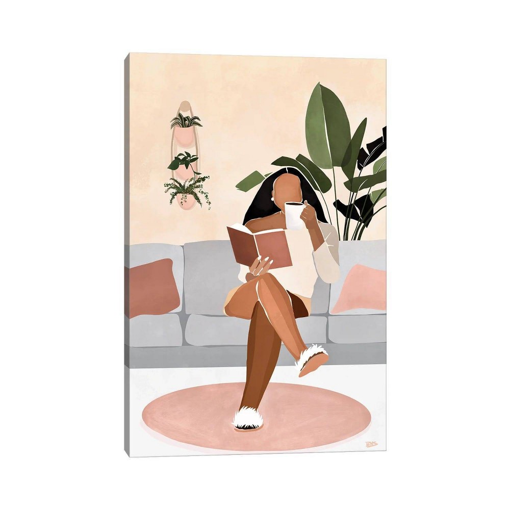 Photos - Other Decoration 18" x 12" x 1.5" Lounge by Bria Nicole Unframed Wall Canvas - iCanvas: Modern Style, Vertical Orientation