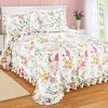 Collections Etc Lucy Colorful Floral Plisse Ruffled Edge Bedspread - 2 of 3