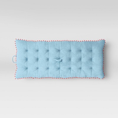 Kids Lounge Mat With Pom Poms Turquoise Pillowfort Brickseek