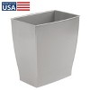 mDesign Small Rectangular Bathroom Trash Cans - Set of 4 - Gray - Made in USA - 4 of 4