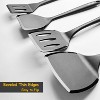 Attop  4 Pack Silicone Spatula Set Heat Resistant Silicone Spatula Turner Flipper Non Stick and Non Scratch Black - 3 of 4