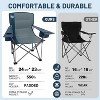 Timber Ridge 550 LBS Oversized Folding Camping Chair for Adults, Heavy Duty Outdoor Chair with Cup Holder Side Pocket for Camp, Lawn, Picnic - 2 of 4