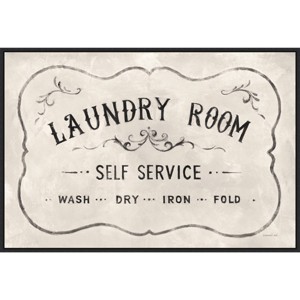 Amanti Art 33" x 23" Laundry Day VII Neutral by Danhui Nai Framed Canvas Wall Art Print : Modern Style, Polystyrene Frame, Lithograph Medium - 1 of 4