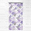 Bacati - Watercolor Floral Purple Gray 3 pc Toddler Bed Sheet Set - 4 of 4