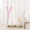 Deny Designs April Lane Art Block Monogram Shower Curtain - 2 of 3