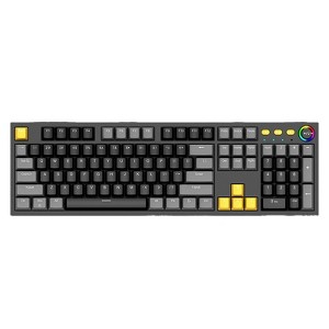 Evo Bytes 104-Key Wired Mechanical Keyboard with Mixed Optical Switches, RGB Backlit Custom Gaming Keyboard, for Windows/macOS - 1 of 4