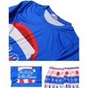 cheibear Christmas Cute Letters Print Long Sleeve Tee with Pants Loungewear Family Pajama Sets Blue - 4 of 4