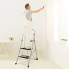 Delxo Portable Collapsible Lightweight Alloy Steel Mini Stool Stepladder with Anti Slip Carry Hand Grip and Wide Pedal for Indoor Use - 2 of 4