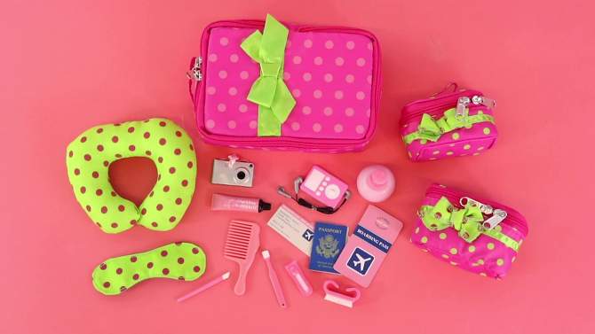 Our Generation Travel Luggage and Accessory Set, 2 of 5, play video
