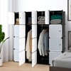 Costway 16-Cube Portable Closet Wardrobe Armoire Bedroom Dresser w/2 Hanging Rods - image 3 of 4