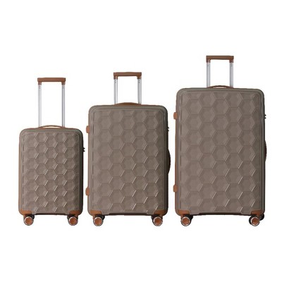 YONWAY 3 Piece Luggage Set, Travel Lightweight Suitcases with Rolling Wheels & TSA lock, Carry on Luggages for Business, Trip
