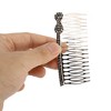 Unique Bargains Women's Bow Tie Shape Hair Insert Combs Black 1 Pc - 3 of 3