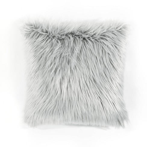 Emma Faux Fur Decorative Pillow Cover, Lush Decor