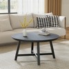 Garvee Round Coffee Table 36" Center Table, Circle Coffee Table Industrial Center Tables with Adjustable Feet - 2 of 4
