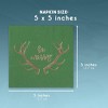 Juvale 50-Pack Green Be Merry in Gold Foil Disposable Paper Cocktail Napkins for Christmas Party Supplies - 4 of 4