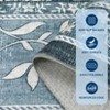 Washable Floral Print Living Room Bedroom Rugs, Vintage Farmhouse Indoor Floor Carpet, Non Slip Large Dining Room Rugs - 4 of 4