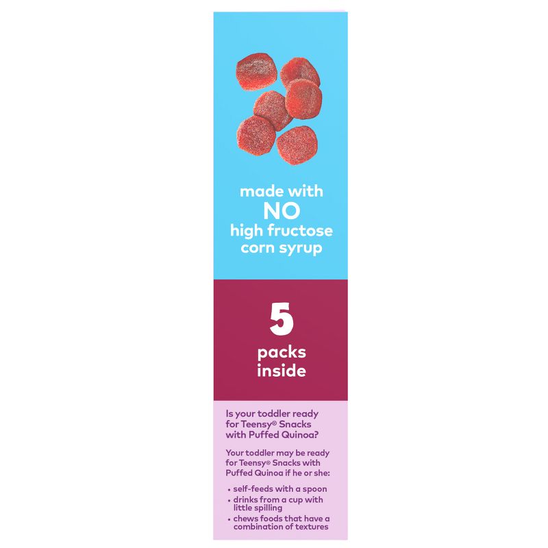Plum Organics Teensy Snacks Soft Fruit Snacks - Mixed Berry - 0.35oz/5ct, 6 of 14