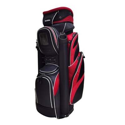 Revelation Golf Commander Deluxe Cart Bag 14-way Top - Black / Red