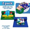 SCS Direct Brick Building Blocks Silicone Playmat - 16" Blue/Green Set Rollable Two Sided  - Compatible with Major Building Blocks Brands, Kids Gift - 4 of 4