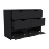 CAVINAS Double Column Dresser with 6 Drawers,Modern Tall Chest of Drawers,Wood Finish Storage Dresser for Bedroom&Entryway,Floorstanding - 4 of 4