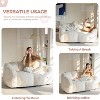 MAXYOYO Bean Bag Chair, Ultra Soft Faux Fur Loveseat Floral Petal Back Sofa for Adults - 4 of 4