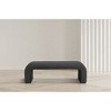 Meridian Furniture,Niagara Boucle Fabric Bench - 2 of 4