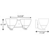 Progress Lighting, Appeal Collection, 2-Light Bath, Brushed Nickel, Etched White Glass Shades - 2 of 2