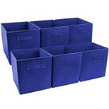 Sorbus Foldable Storage Cube Basket for Home, Closet and more Blue