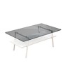 VYNXARIA Coffee Table and End tables Set of 3, Tempered Glass Table with MDF layer, Modern Tables for Living Room - 4 of 4