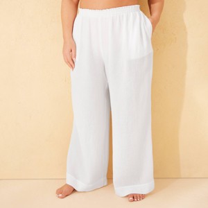 Women's Gauze Cover Up Pants - Shade & Shore™ - 1 of 3