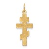 Black Bow Jewelry 14k Yellow Gold, Diamond Cut Eastern Orthodox Cross Charm, 12 x 25mm - 3 of 4