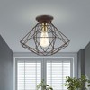 Livex Lighting Geometric 1 - Light Flush Mount in  Bronze - 3 of 4