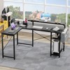 54 Inch Reversible L Shaped Desk, Corner Computer Desk, Monitor Stand, Power Outlets, LED Lights, for Home, Office, Bedroom - 4 of 4