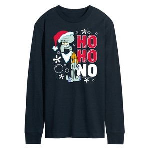 Men's - SpongeBob SquarePants - Ho Ho No Long Sleeve Graphic T-Shirt - 1 of 4