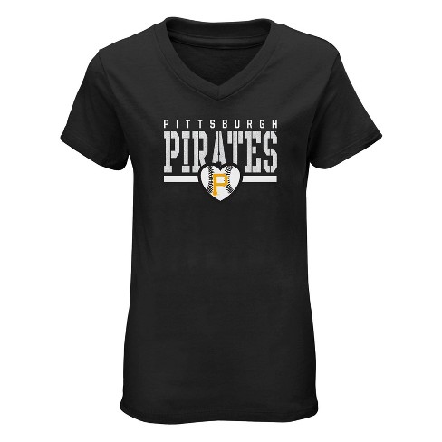 Mlb Pittsburgh Pirates Women's Short Sleeve V-neck Fashion T-shirt : Target