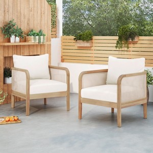 PAGED Patio Dining Chairs Modern Outdoor Chair with Waterproof Thick Cushion for Patio, Porch, Yard - 1 of 4