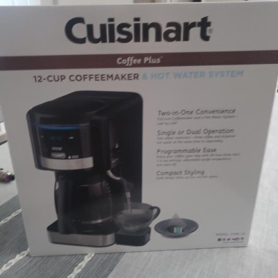 Best Buy: Cuisinart 12-Cup Coffee Maker with Hot Water System  Black/Stainless Steel CHW-12P1