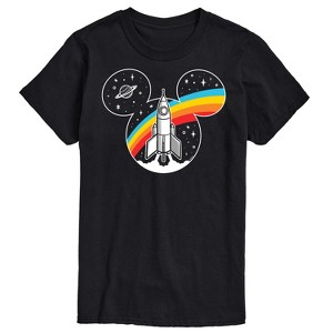 Men's - Disney - Mickey Retro Space Logo Short Sleeve Graphic T-Shirt - 1 of 4