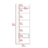 TOAOTBNBO Leaning-Ladder Bookcase with Five Open Shelves, Modern Bookshelves with One Drawer, Narrow Bookshelf for Living Room, Brown - 3 of 4