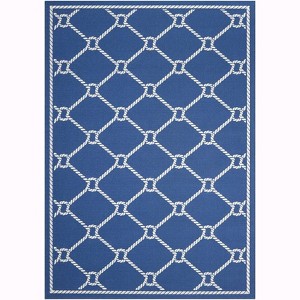Waverly NauticalNavy Indoor/Outdoor Area Rug by Nourison - 1 of 4