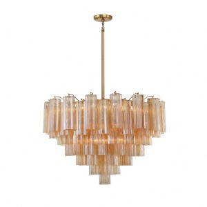 Crystorama Lighting Addis 16 - Light Chandelier in  Aged Brass - 1 of 4