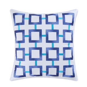 C&F Home 18" x 18" Blue Square Embroidered Throw Pillow - 1 of 1