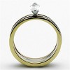 Slickblue Three-Tone Stainless Steel Women's Ring, Clear CZ Marquise, Gold & Rose Gold, Wedding Style, Sizes 5-10 - 3 of 4